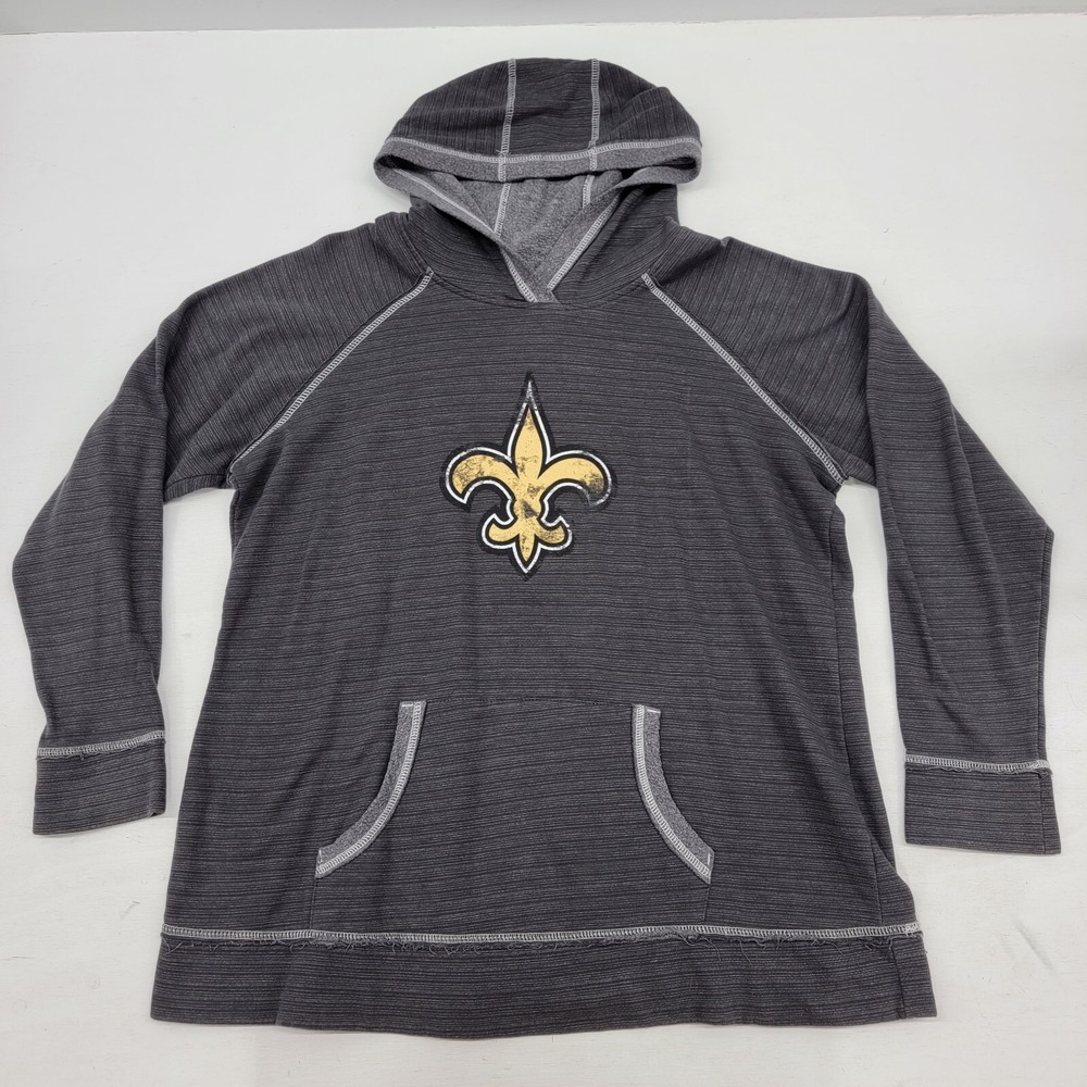 WOMEN'S NFL TEAM‎ APPAREL NEW ORLEANS SAINTS DISTRESSED PULLOVER HOODIE 3XL EUC